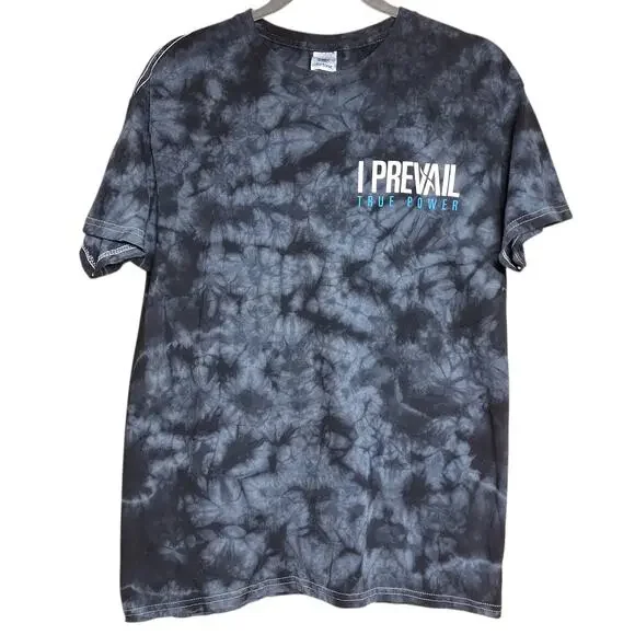 I prevail true power album graphic print band tee music metal tie dye mens black - Picture 2 of 4
